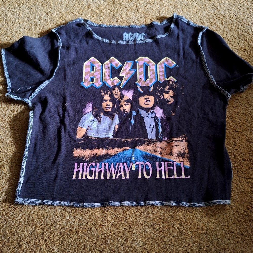 Vintage AC/DC Cropped T-Shirt